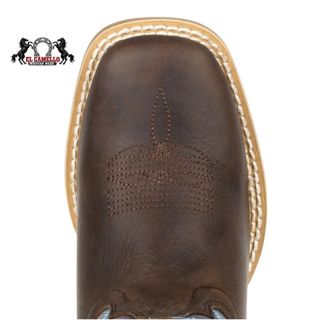 Durango Kids Lil’ Rebel Pro Dark Brown/Blue Western Boots DBT0225Y Square Toe