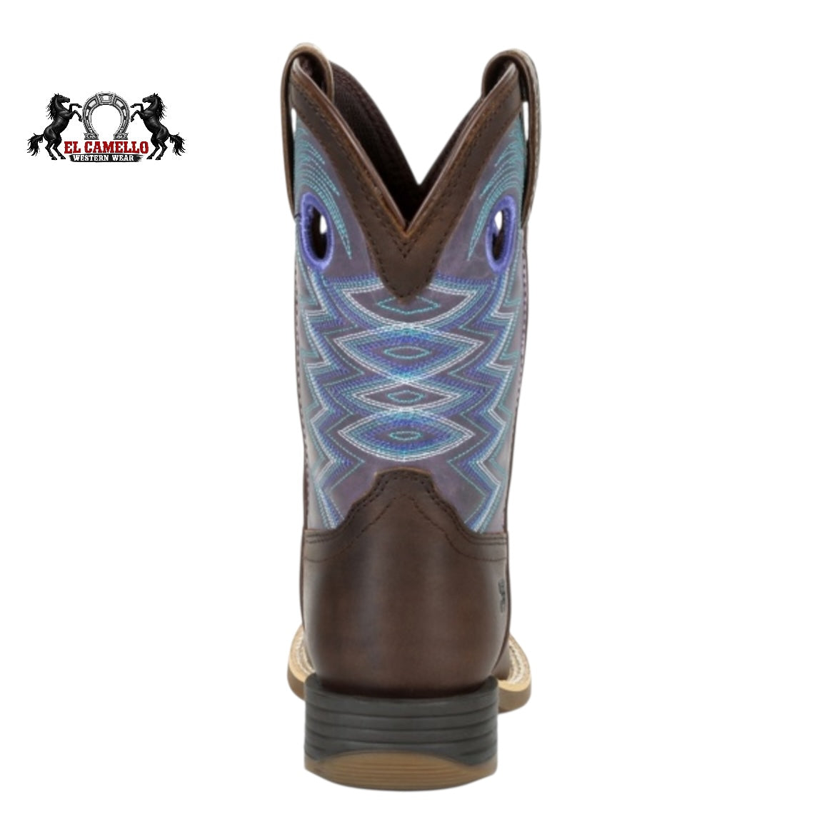 Durango Kids Lil’ Rebel Pro Dark Brown/Blue Western Boots DBT0225Y Square Toe