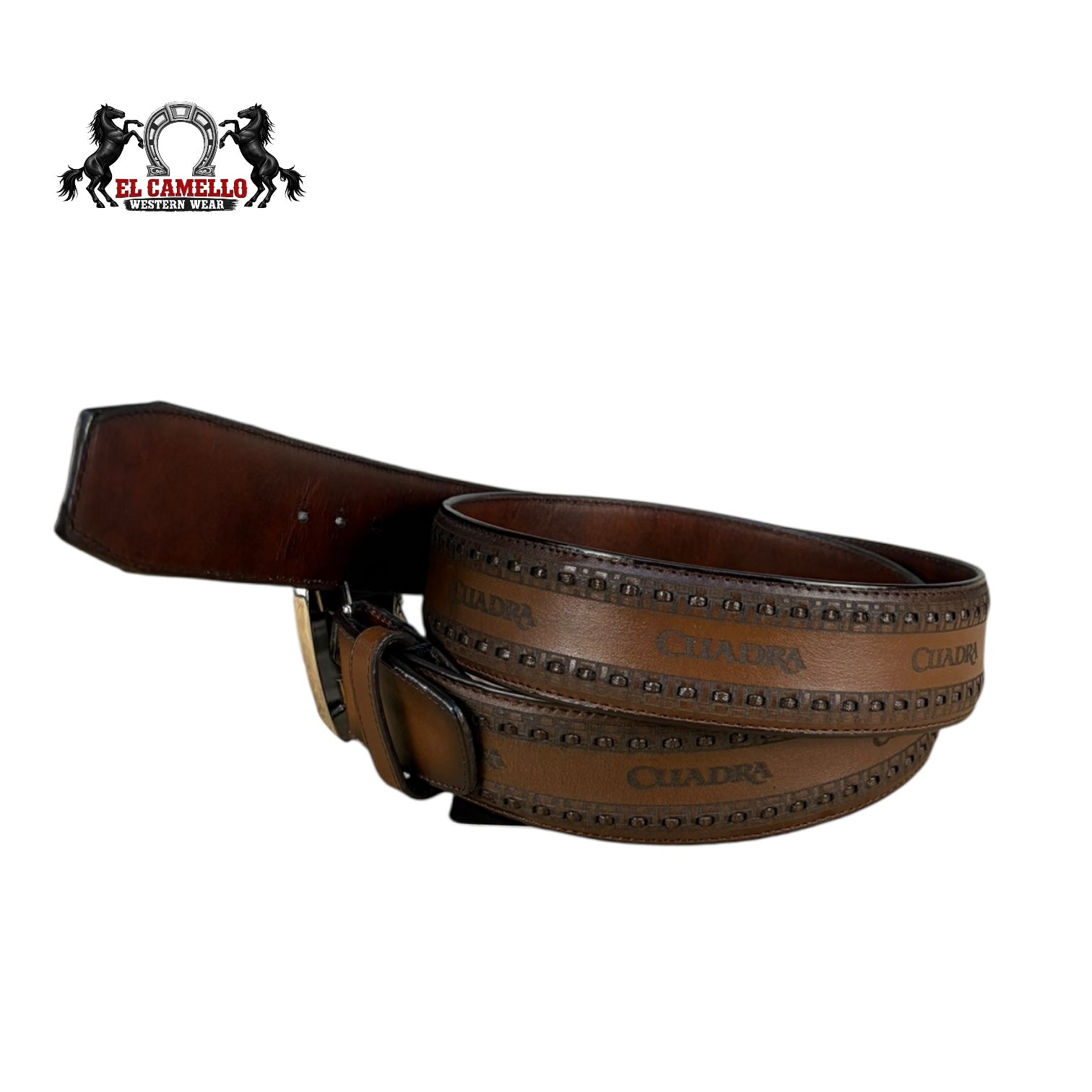 Cuadra Men’s Brown Leather Belt with Cuadra “C” Buckle BC200