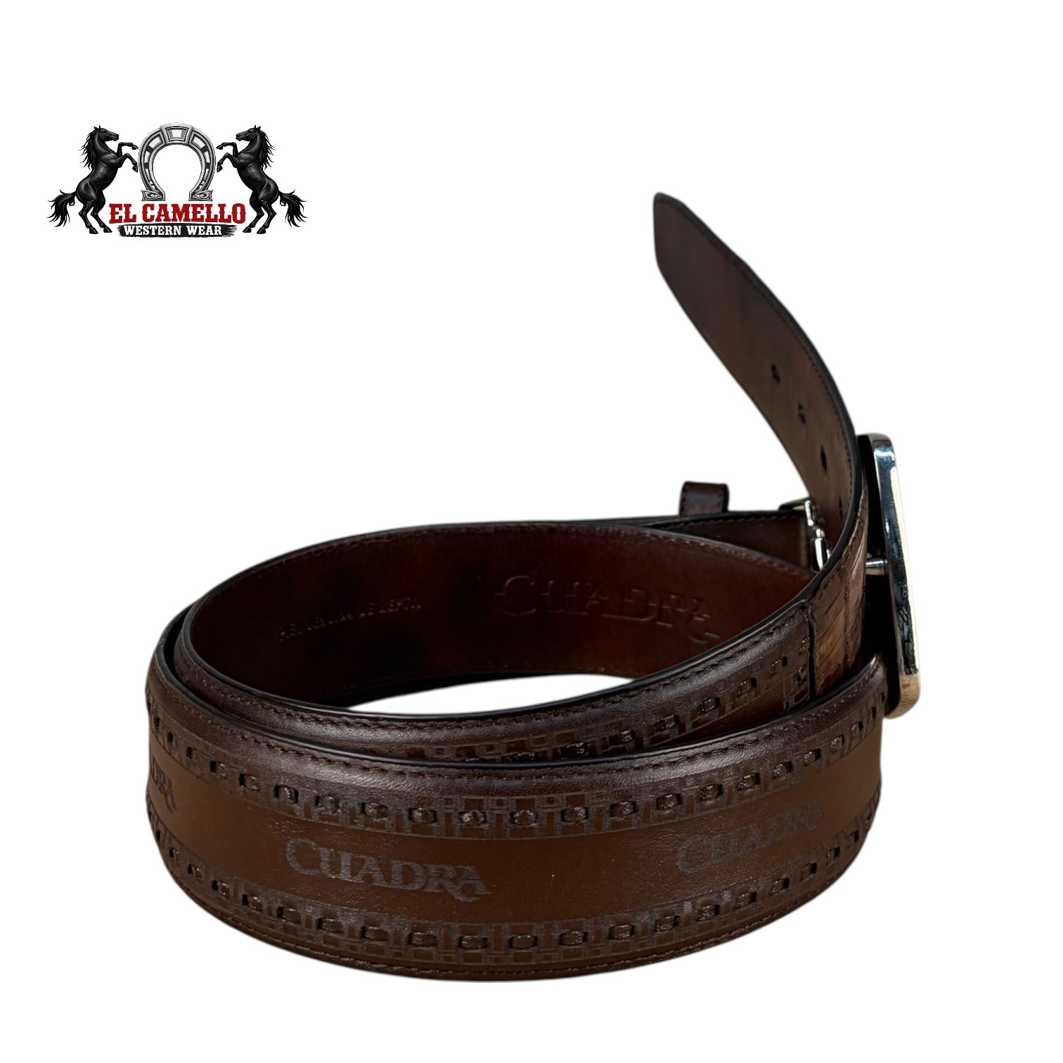 Cuadra Men’s Brown Leather Belt with Cuadra “C” Buckle BC422