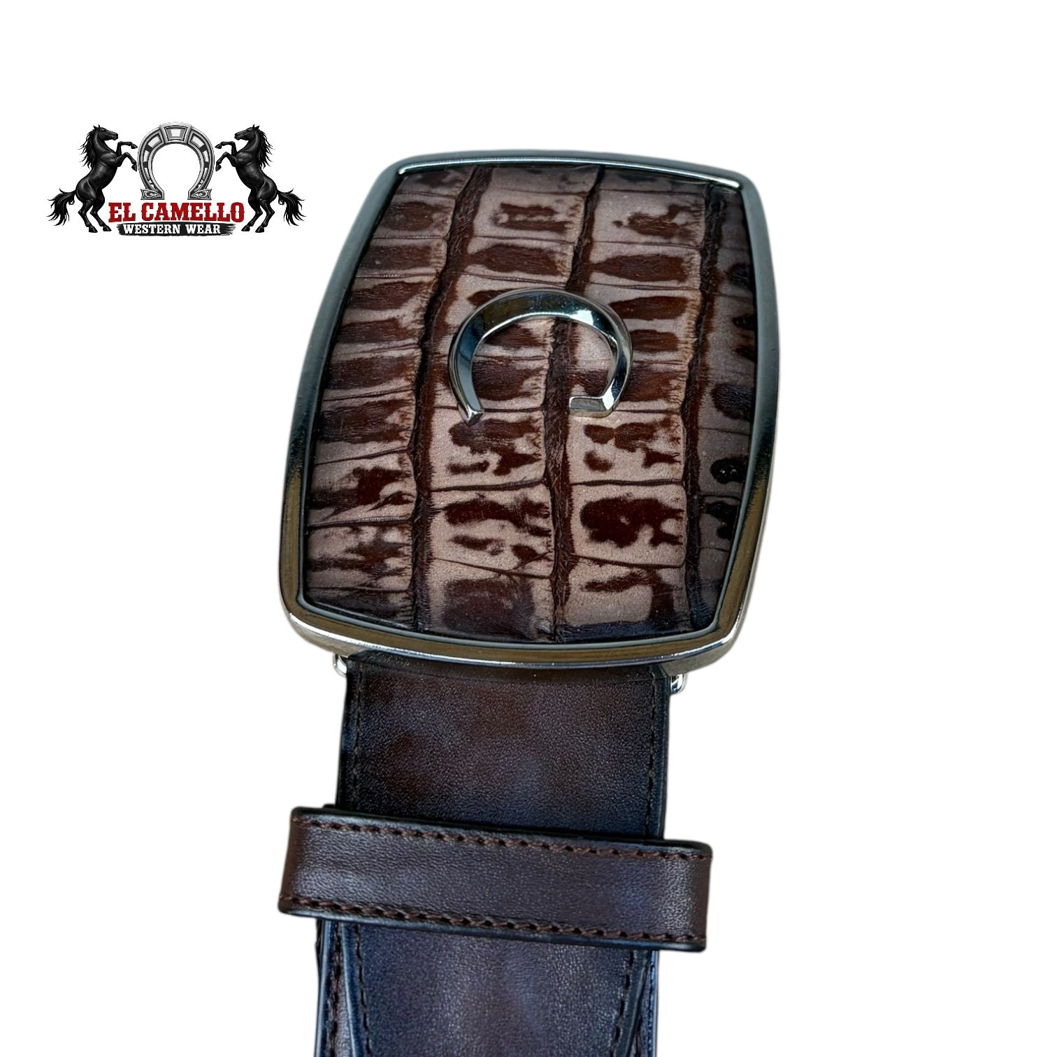 Cuadra Men’s Brown Leather Belt with Cuadra “C” Buckle BC422