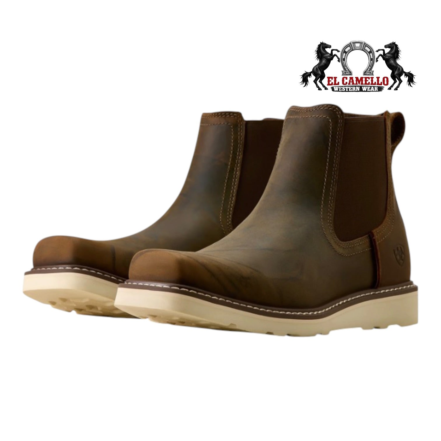 Ariat Men's Rambler Recon Baked Brown Square Toe Chelsea Boot 10080439