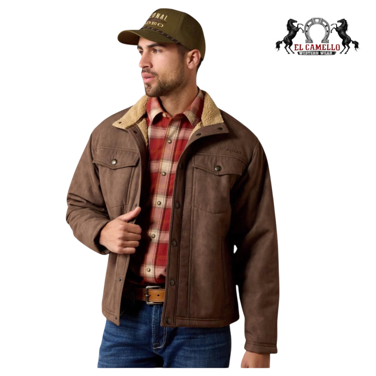ARIAT MAN VERNON SHERPA 2.0 JKT WREN FAUX LEATHER-10079402