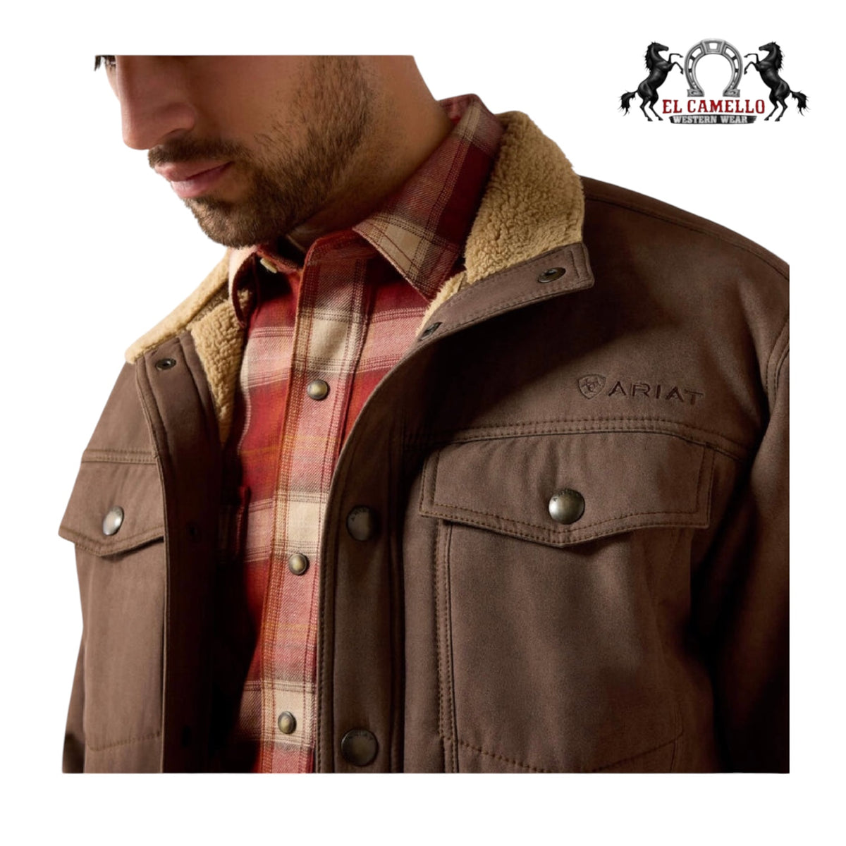 ARIAT MAN VERNON SHERPA 2.0 JKT WREN FAUX LEATHER-10079402