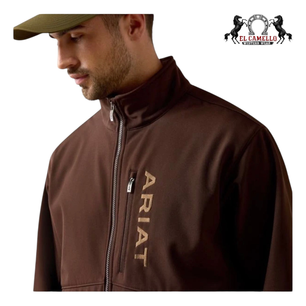 ARIAT MAN CHEST LOGO SOFTSHELL JKT MOLE 10079279