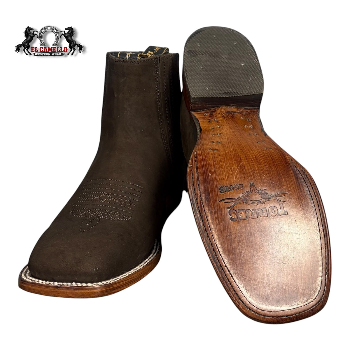 Botín Torres Nobuk Café Suela Cuero – Horma Bulldog 24690