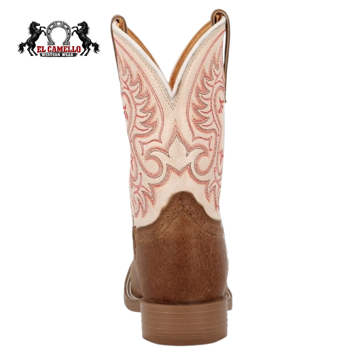 Durango Kids Shyloh Tan/Metallic Peach Western Boots DBT0253C Square Toe