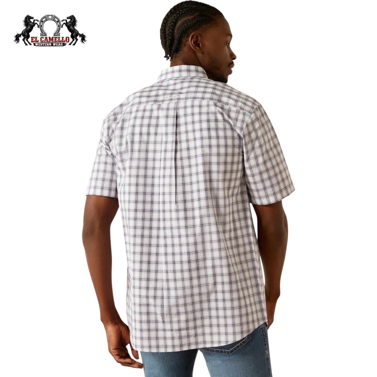 Ariat Men’s Pro Series Plaid Short Sleeve Button-Down Shirt 10073606