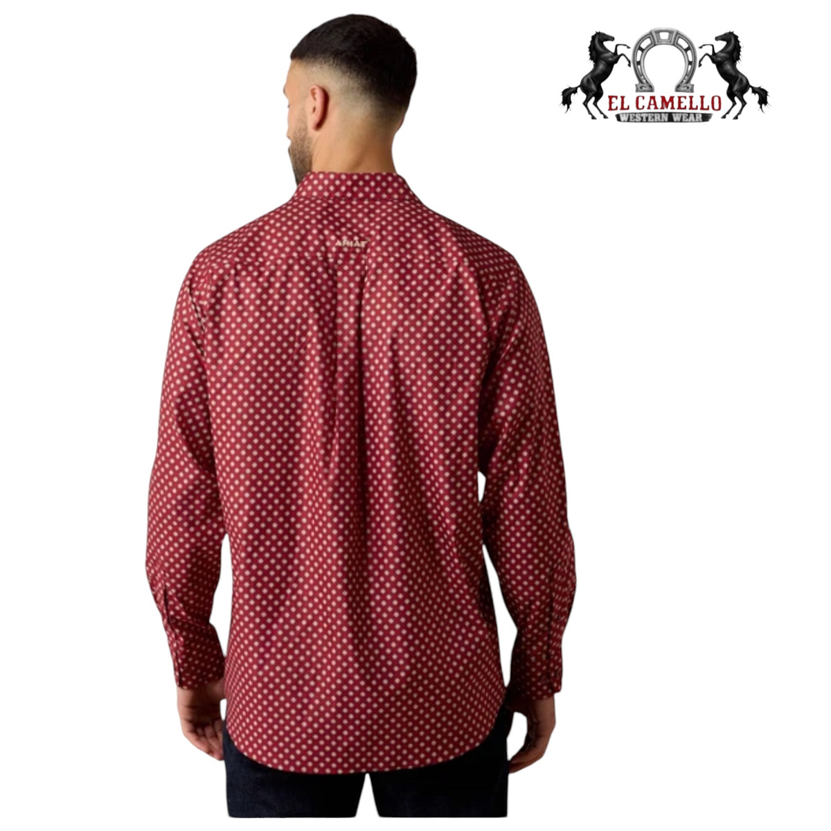 ARIAT EVERYTHING BIKING RED PRINT - MENS SHIRT - 10079807