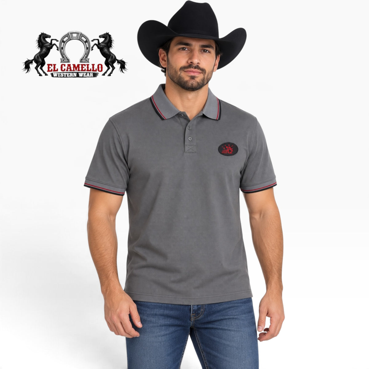 Lamasini Men’s Grey Polo – LAM28239