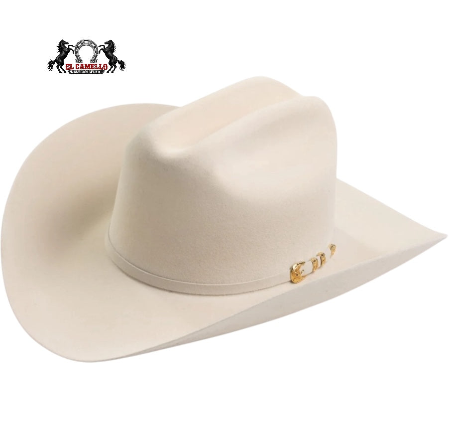Larry Mahan 5X Belly Western Cowboy Hat – Classic Felt Hat with Gold Buckle Band