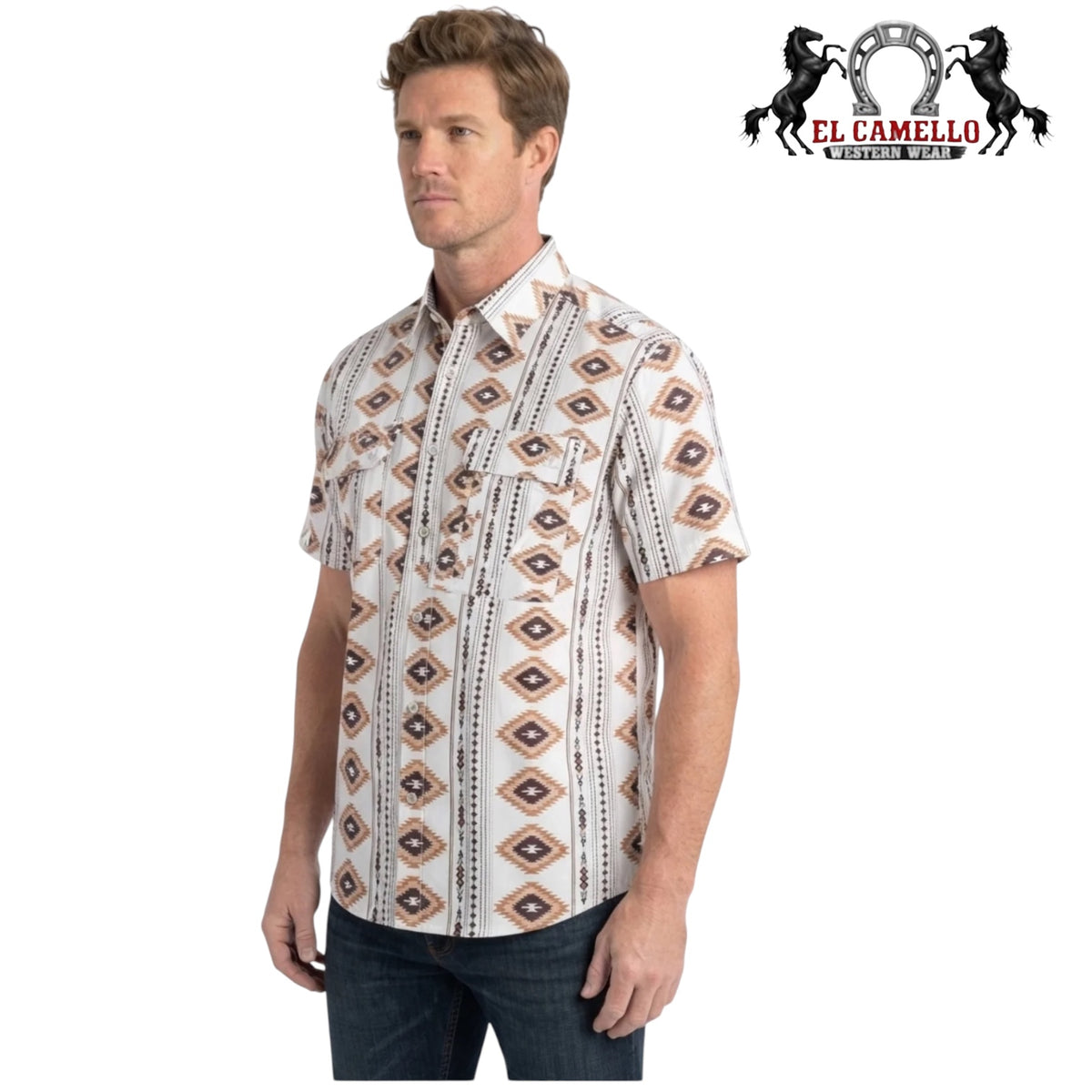 PGS11555 Diamond Tribal Print Performance Shirt