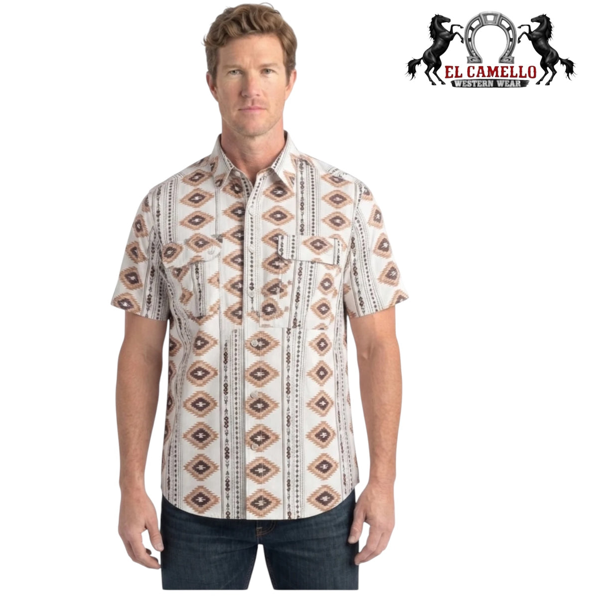 PGS11555 Diamond Tribal Print Performance Shirt