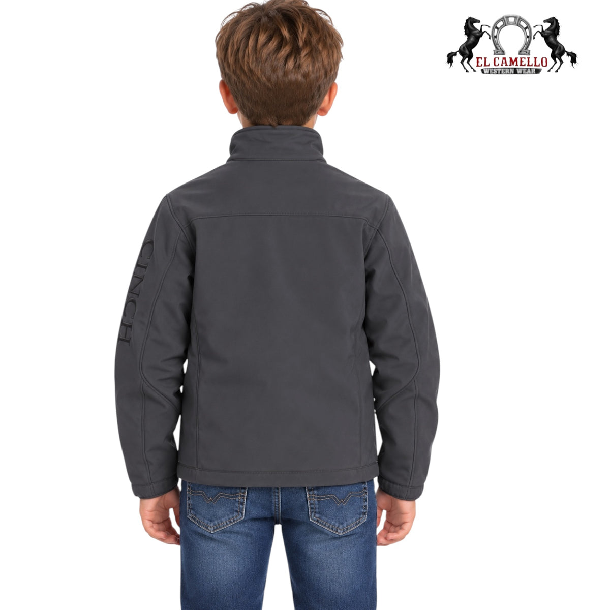 CINCH Boys’ Charcoal Gray Softshell Western Jacket