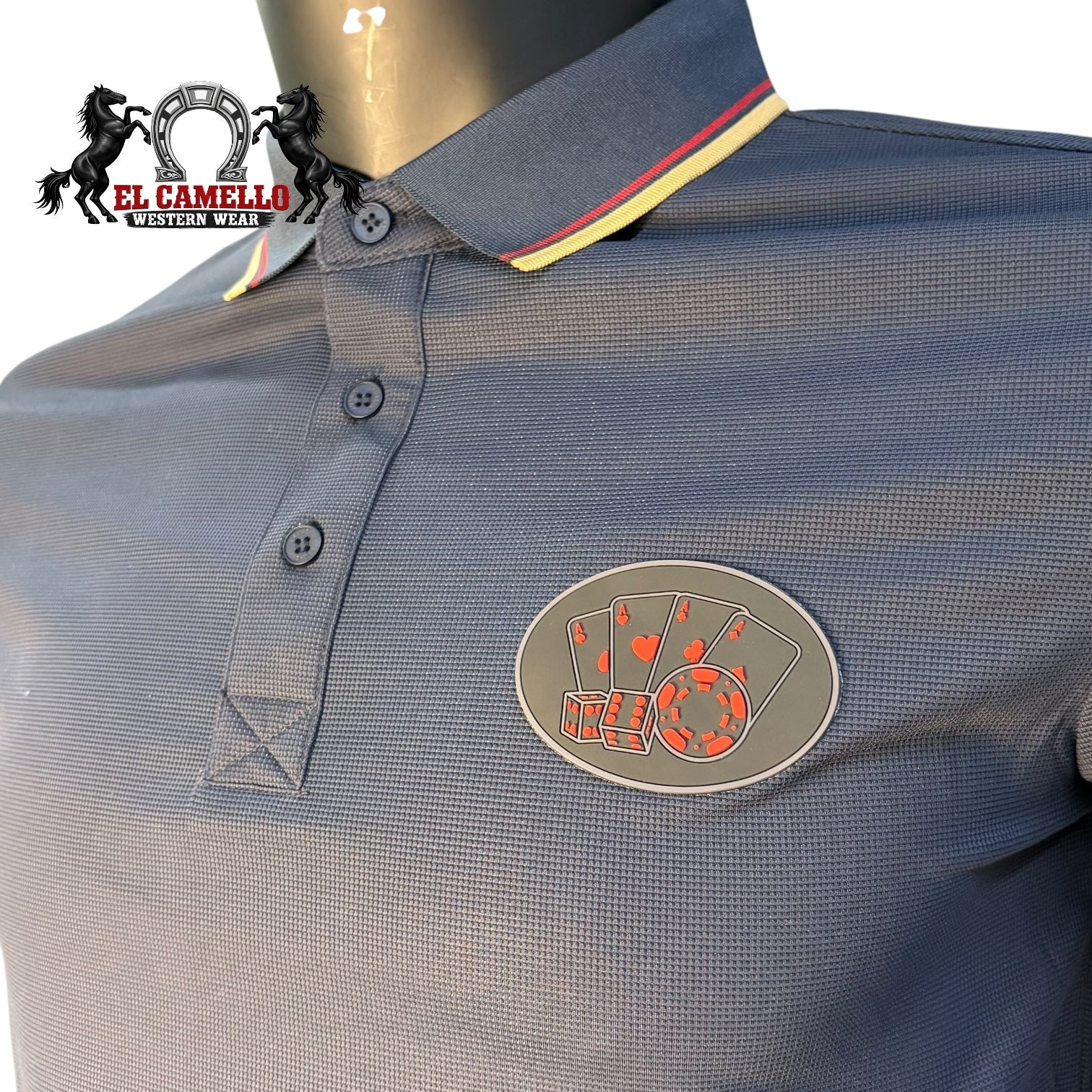 Lamasini Men’s Polo Shirt LAM28239 Short Sleeve with Contrast Trim Classic Fit