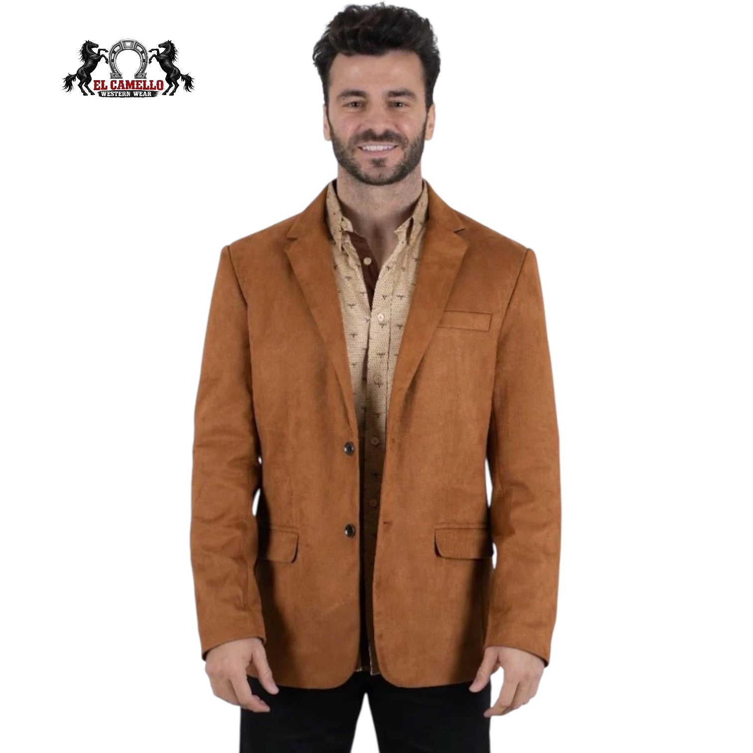 Men’s Platini Camel Faux Suede Blazer BLZ9227