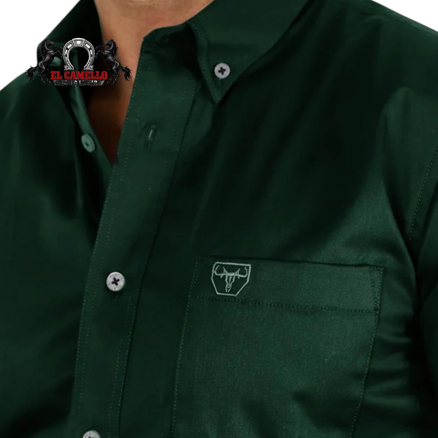 Platini Men’s Solid Green Long Sleeve Button-Down Shirt
CTL9667