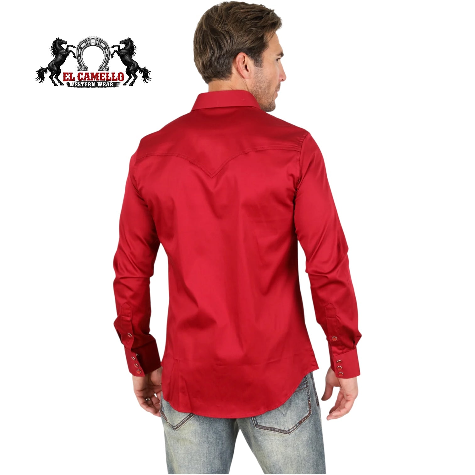 Platini Men’s Solid Red Long Sleeve Button-Down Shirt
CTL10700
