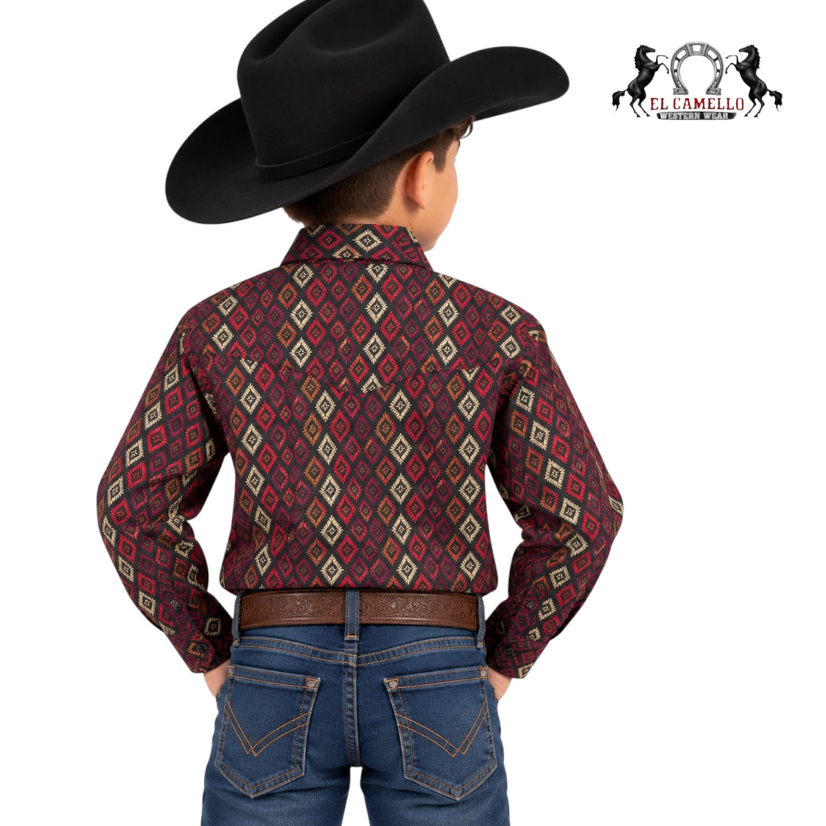 KIDS PLATINI BLACK PATTERN SHIRT