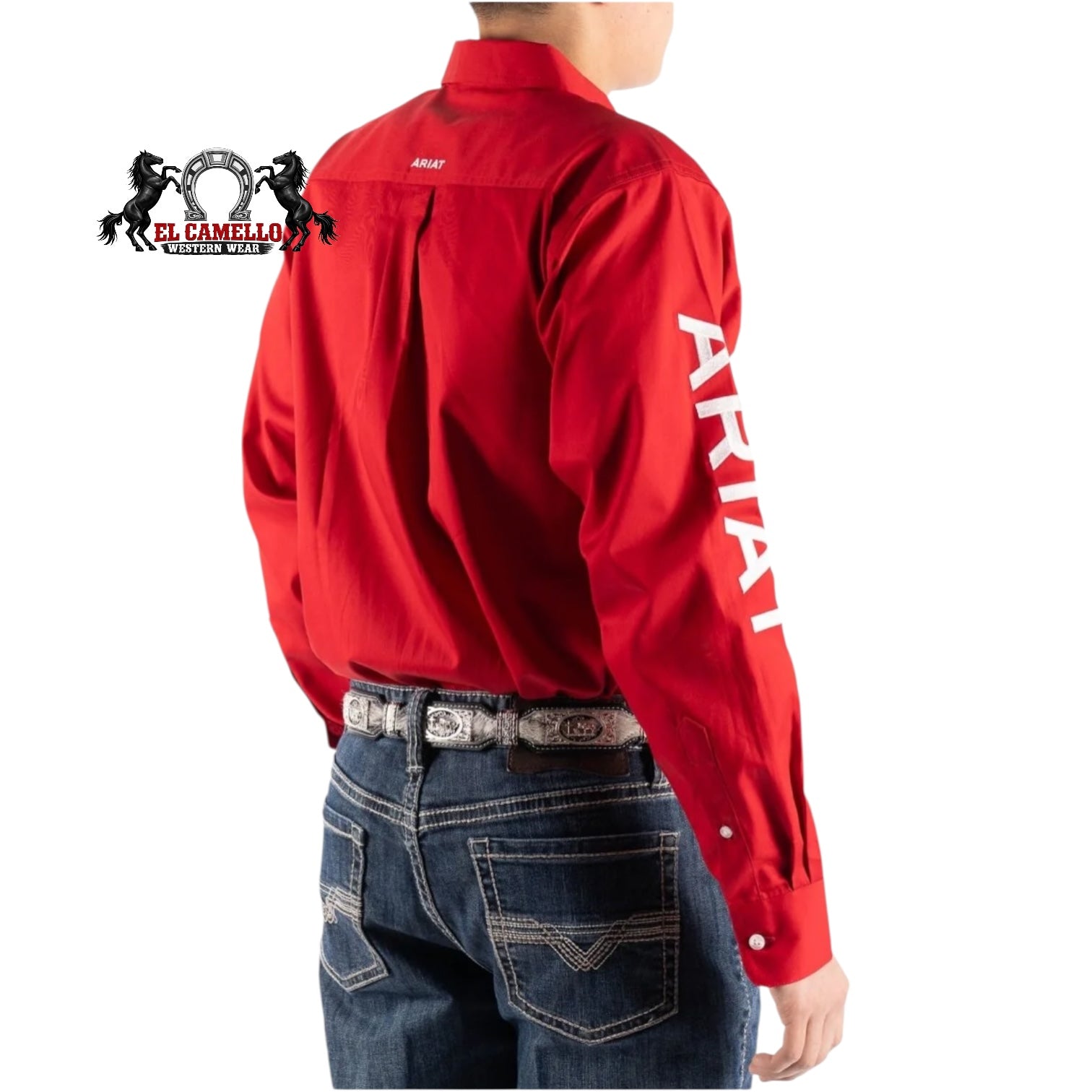 Ariat Tango Red & White Team LS Men’s Western Shirt 10073653 – Classic Fit
