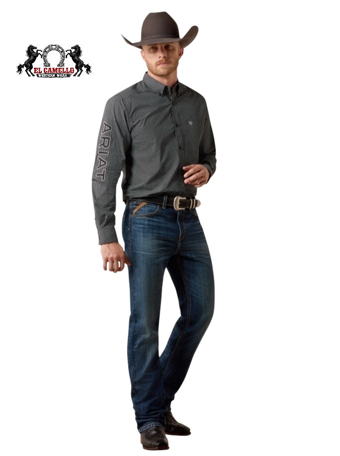 Ariat Men’s Black Medallion Print Western Shirt 10073630 – Classic Fit