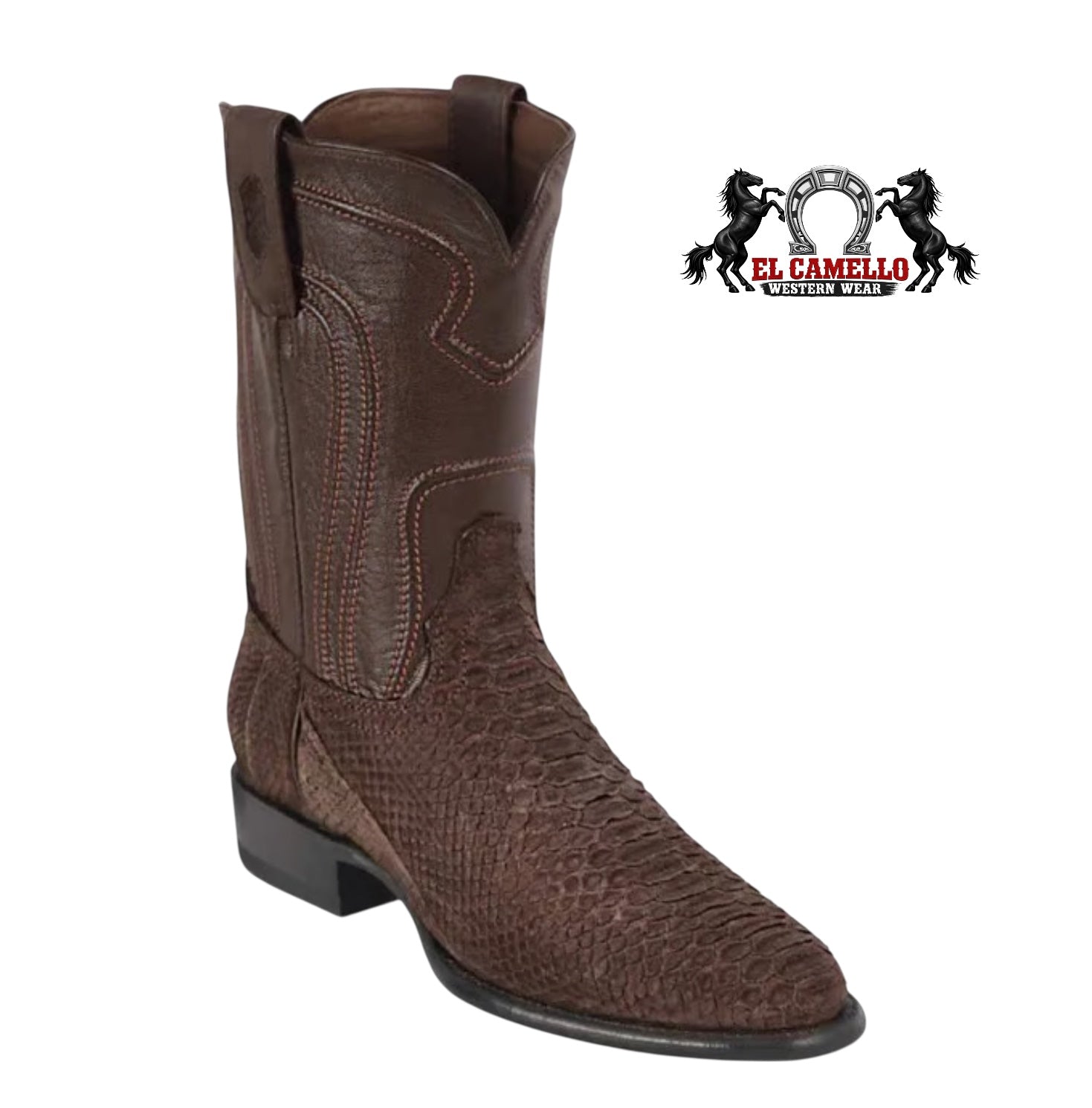 Wild West Men’s Brown Exotic Leather Roper Boots 265L5766