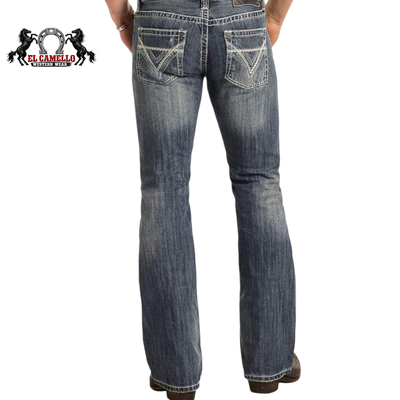 Rock & Roll Denim Men’s Indigo Wash Bootcut Jeans