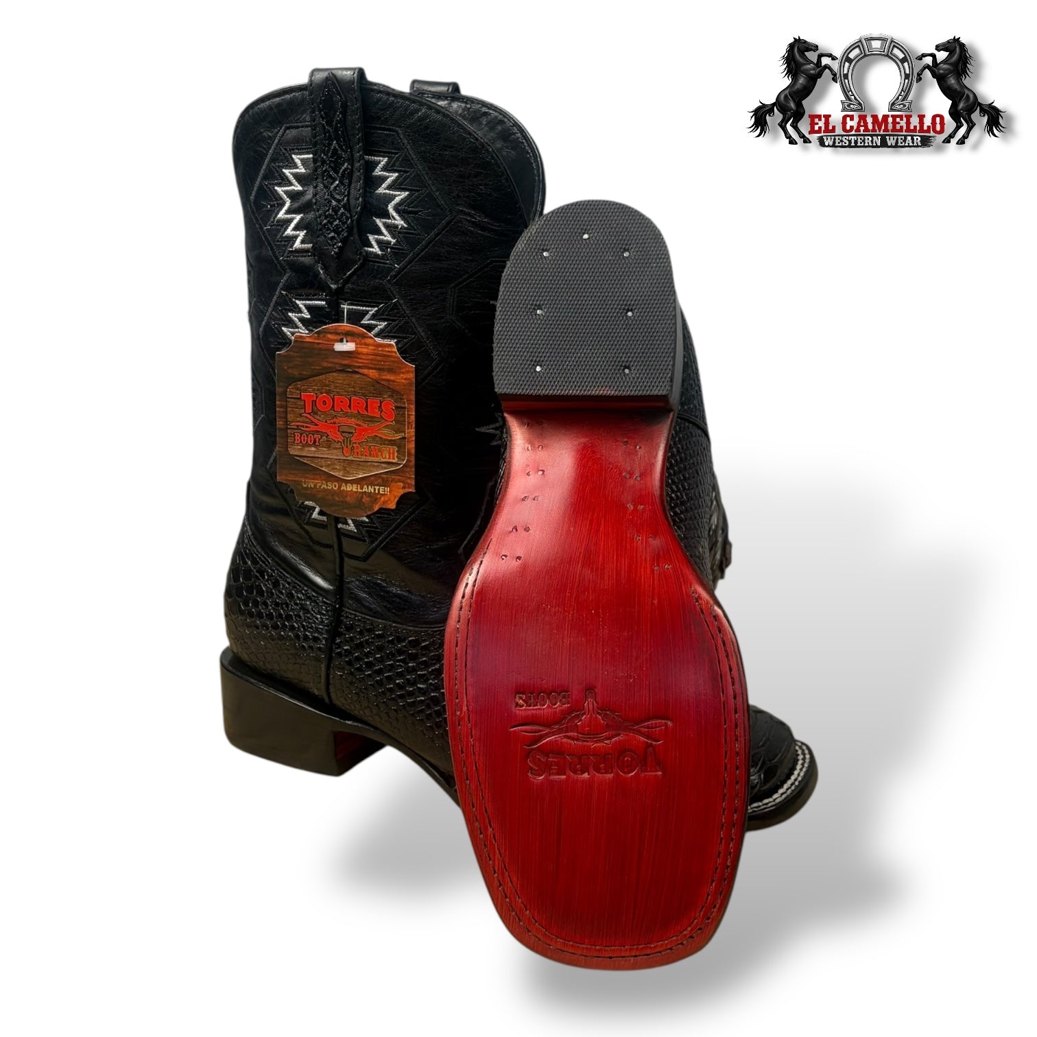 Python Brilloso Negro Torres Boots TBRCC149