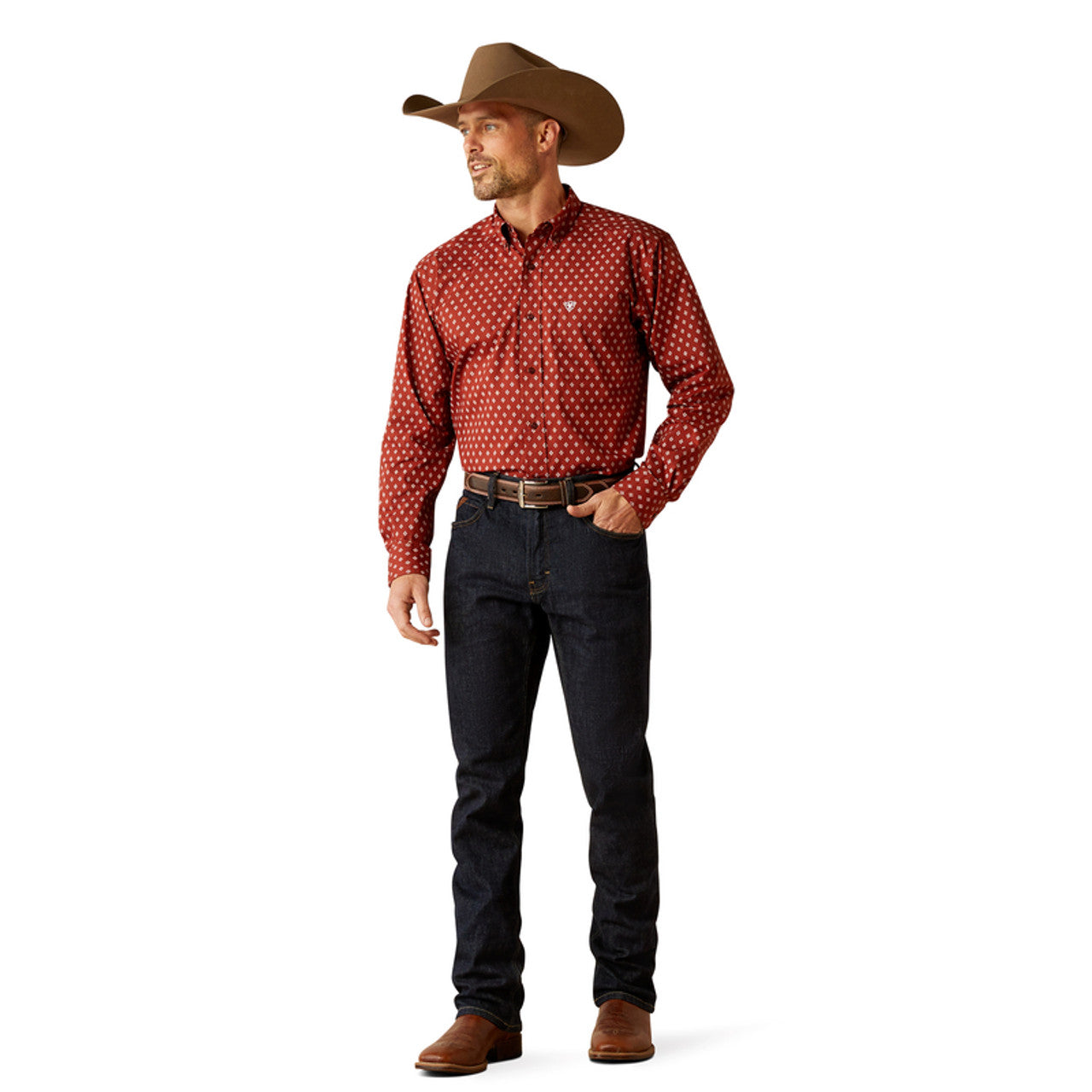 MEN'S ARIAT - PAX CLASSIC FIT - BURGUNDY