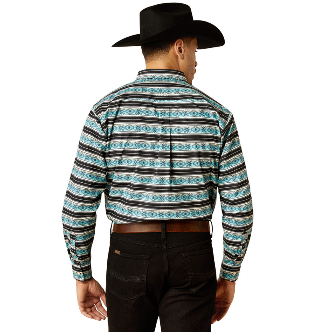 MEN'S ARIAT - TEAM OSBORNE CLASSIC FIT - TURQUOISE/WHITE