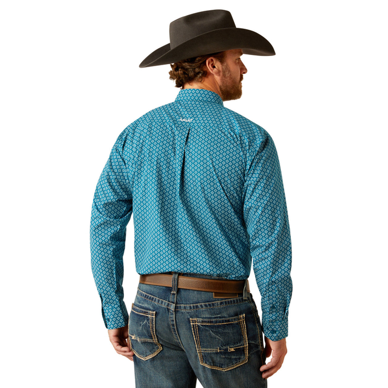 MEN'S ARIAT - PETEY LS CLASSIC FIT - DARK TEAL