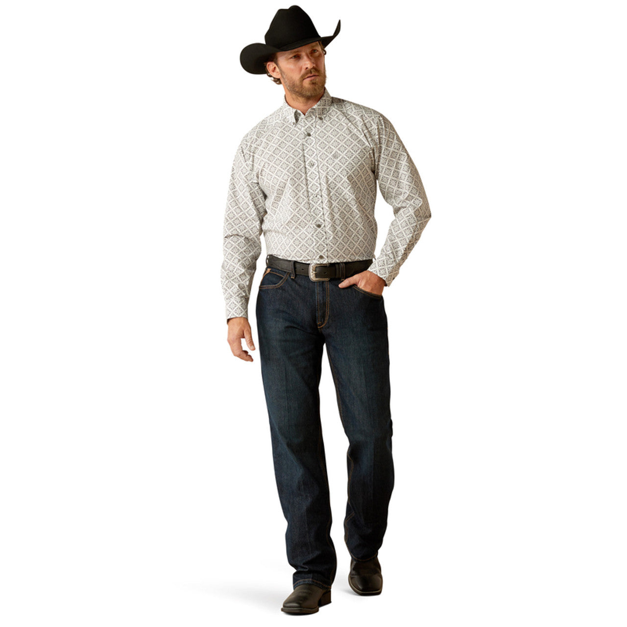 MEN'S ARIAT - JAGGER LS CALSSIC FIT - WHITE