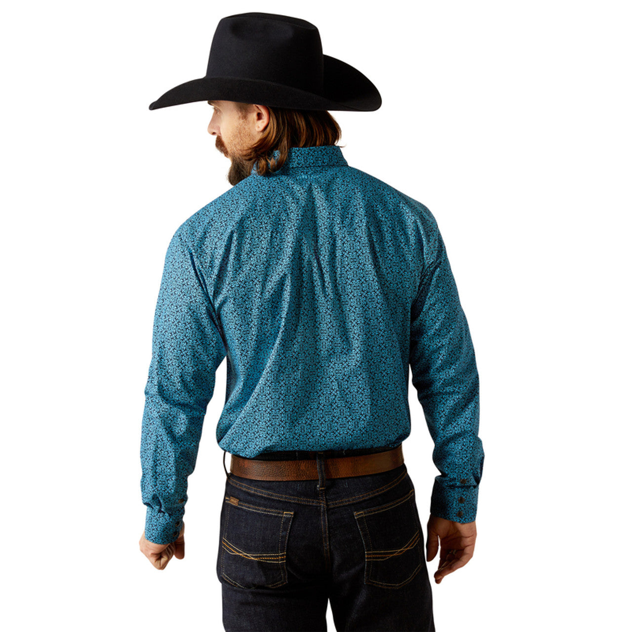 MEN'S ARIAT - WOODROW SNAP SHIRT - BLUE