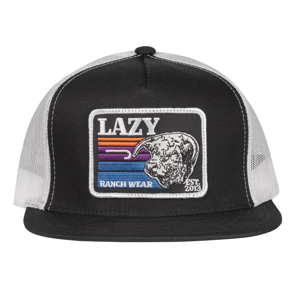Lazy J Ranch Black & White Sunset Cap
