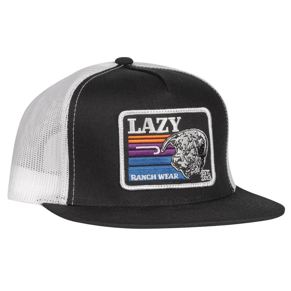Lazy J Ranch Black & White Sunset Cap
