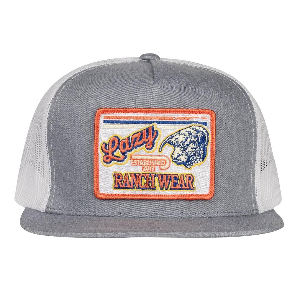Lazy J Ranch Heather Grey & White Retro Cap