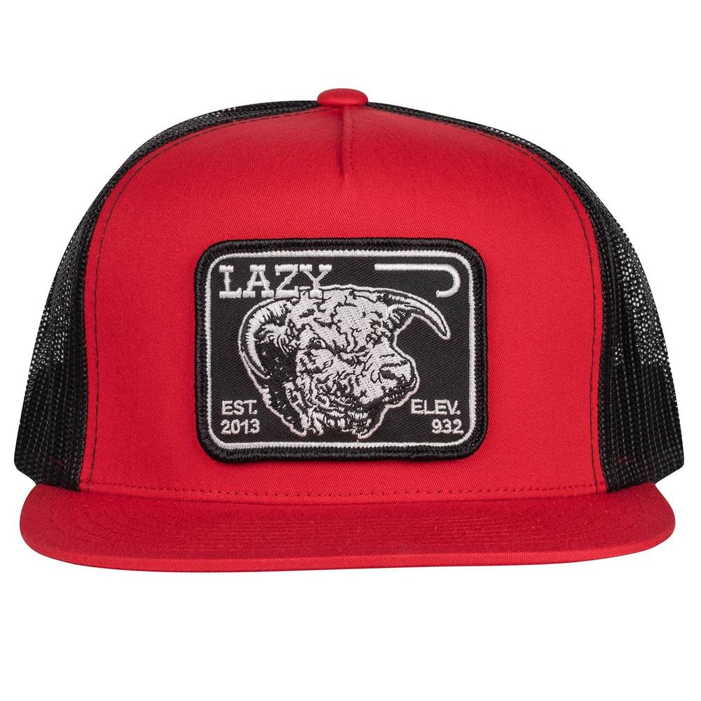 Lazy J Ranch Red & Black Cap
