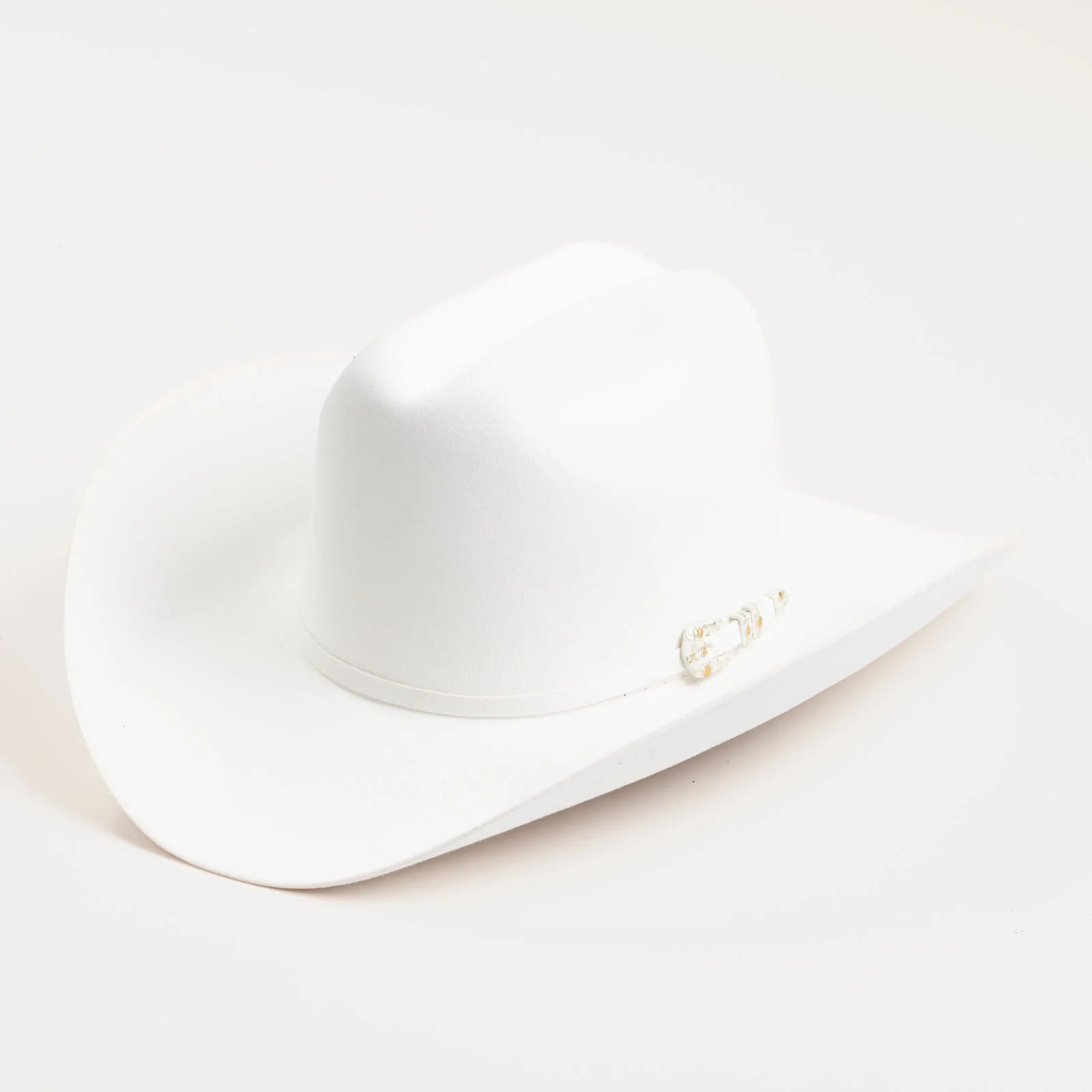10X Jerarca in White | Larry Mahan Fur Felt Western