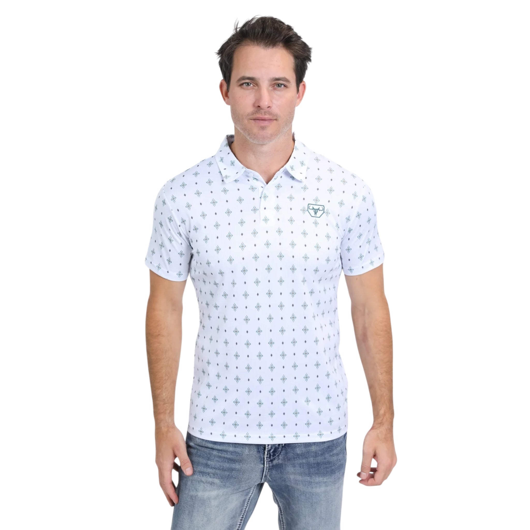 PLATINI - MODERN FIT PERFORMANCE POLO - WHITE PGP10548