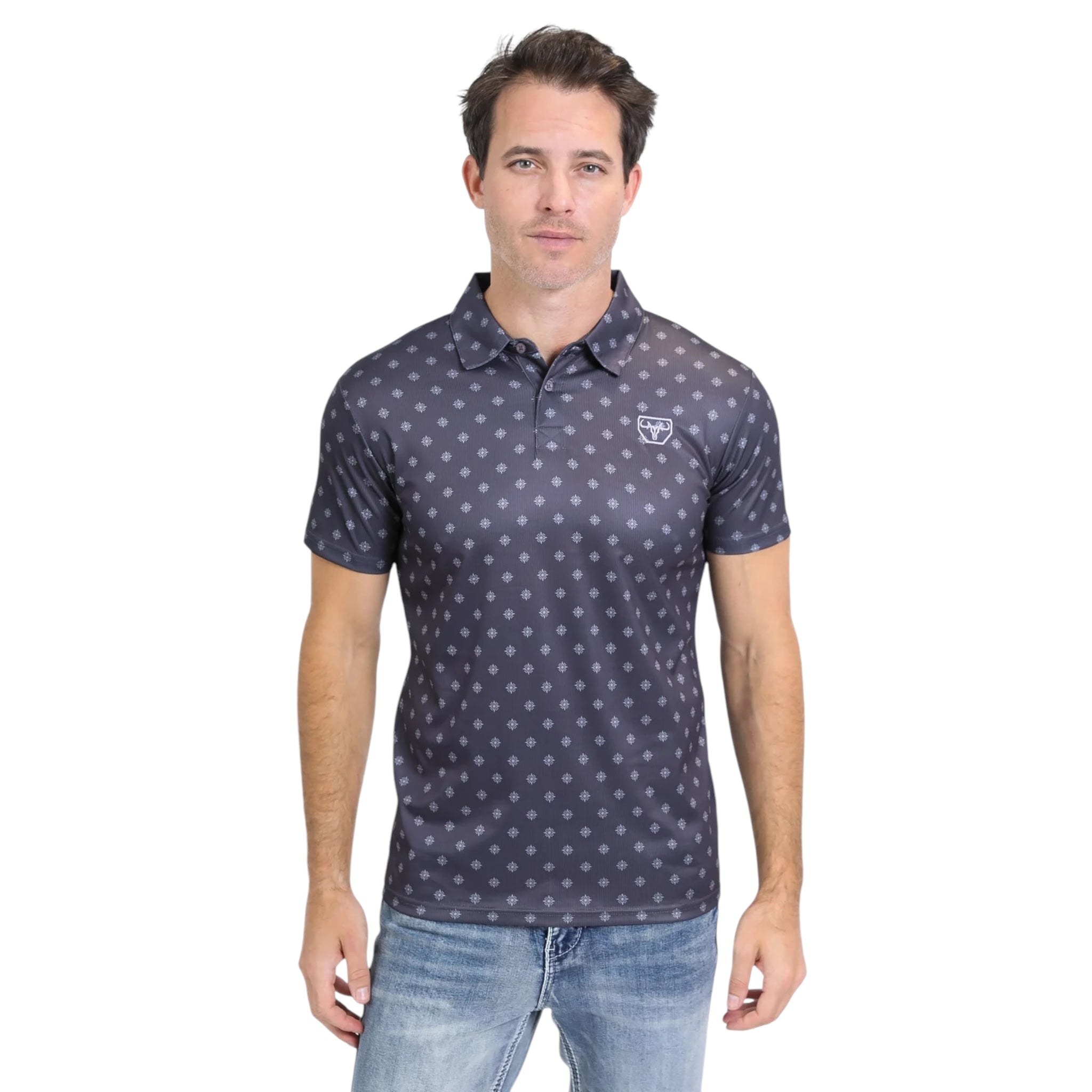 PLATINI - MODERN FIT PERFORMANCE POLO - CHARCOAL PGP10555