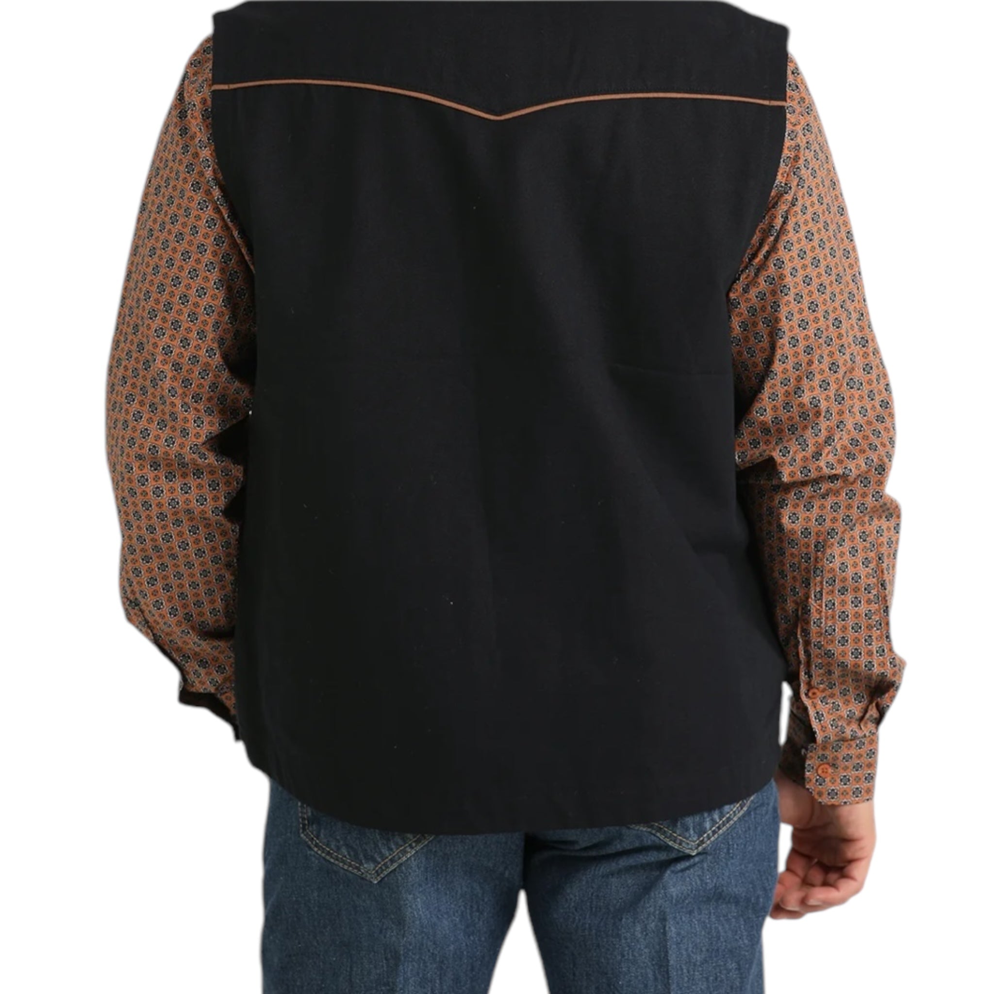 MEN'S CINCH - WAX COATED CANVAS VEST - BLACK