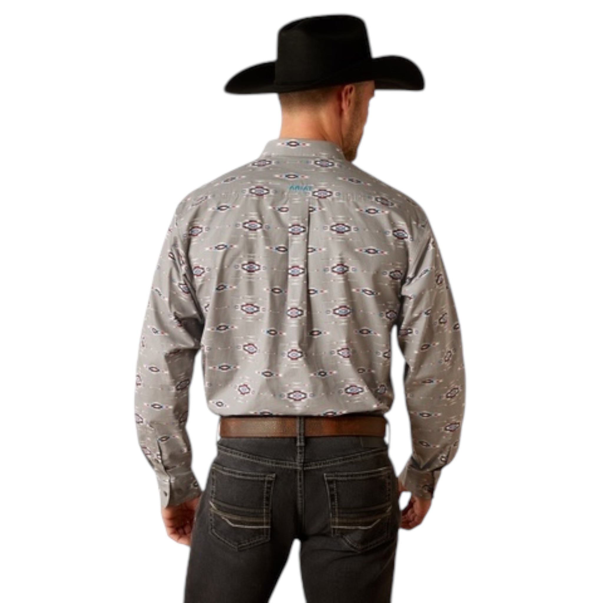 MEN'S ARIAT - JARROD LS SHIRT - GREY