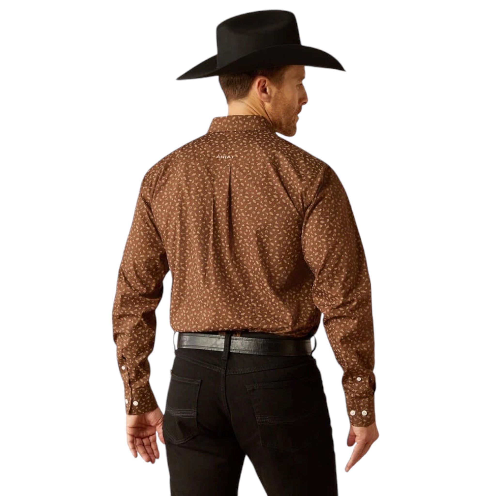 MEN'S ARIAT - FARLEY FITTED SHIRT - BROWN