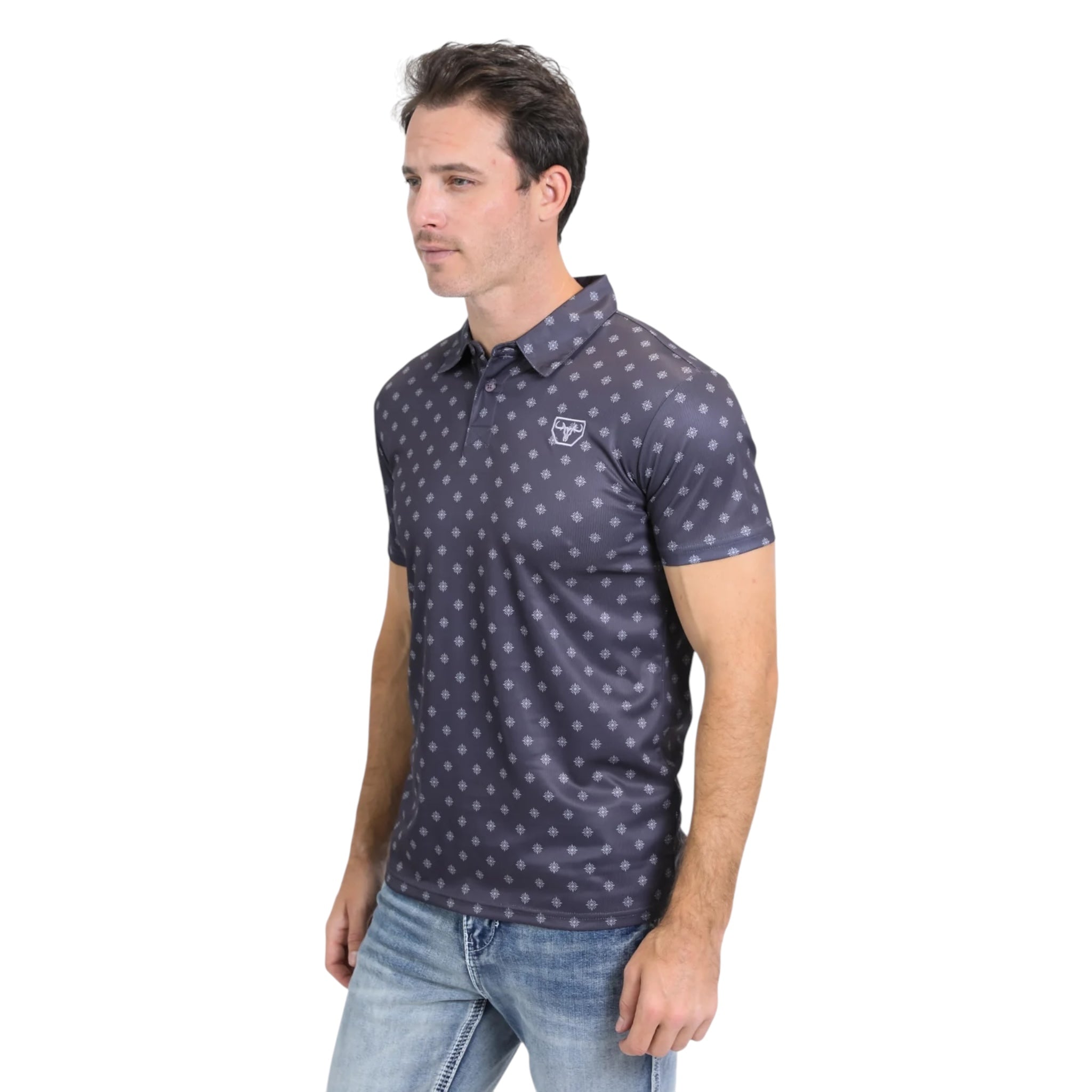 PLATINI - MODERN FIT PERFORMANCE POLO - CHARCOAL PGP10555