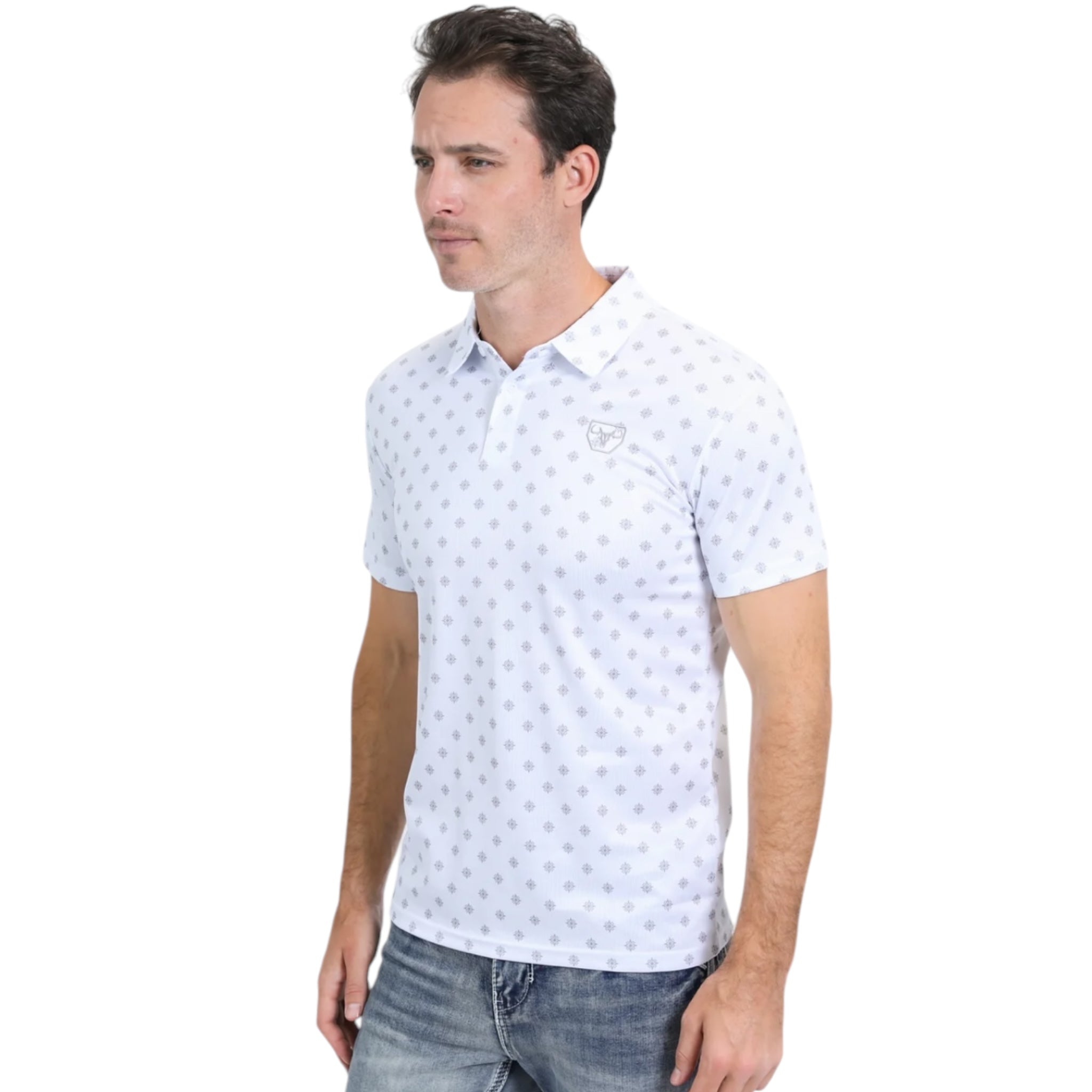 PLATINI - MODERN FIT PERFORMANCE POLO - WHITE PGP10554