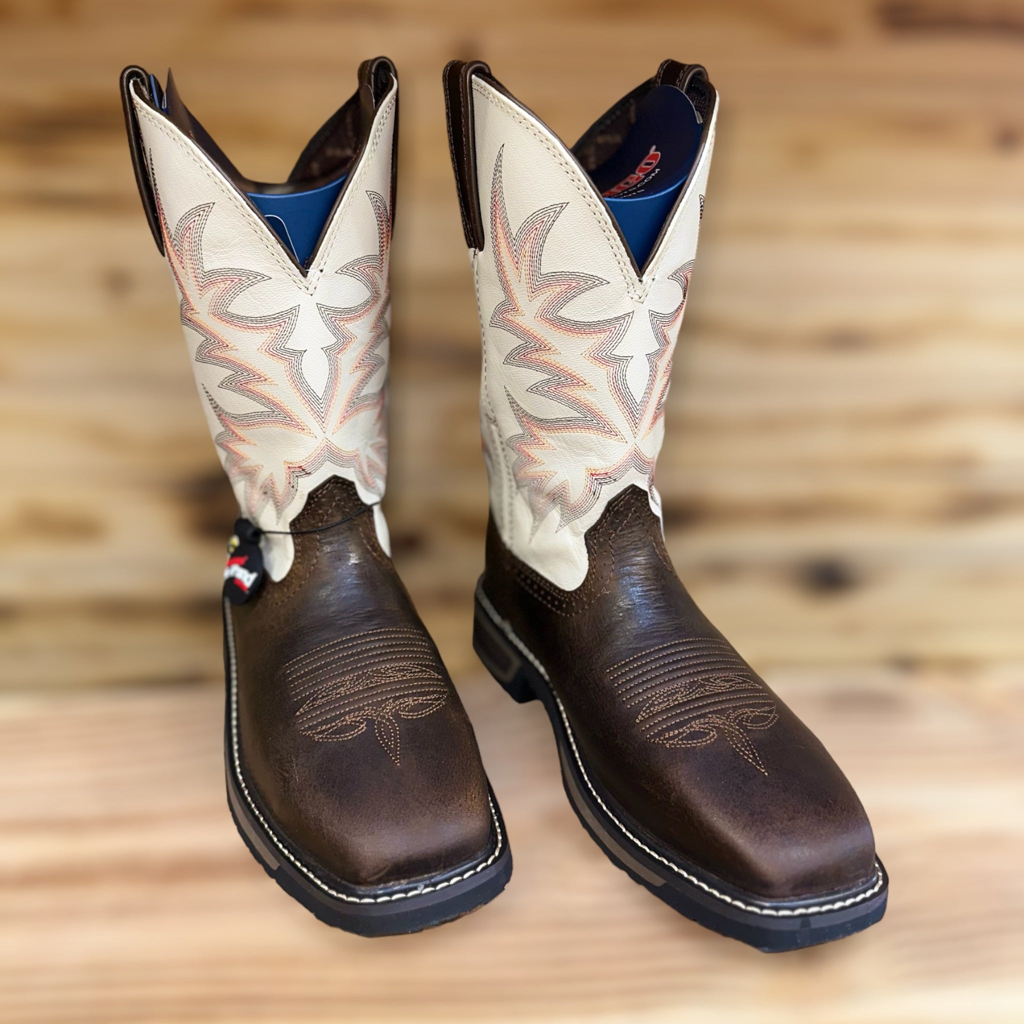 ファッションなデザイン WORKHORSE™ CHOCOLATE BOOT WORK WESTERN TOE STEEL BONE パンツ