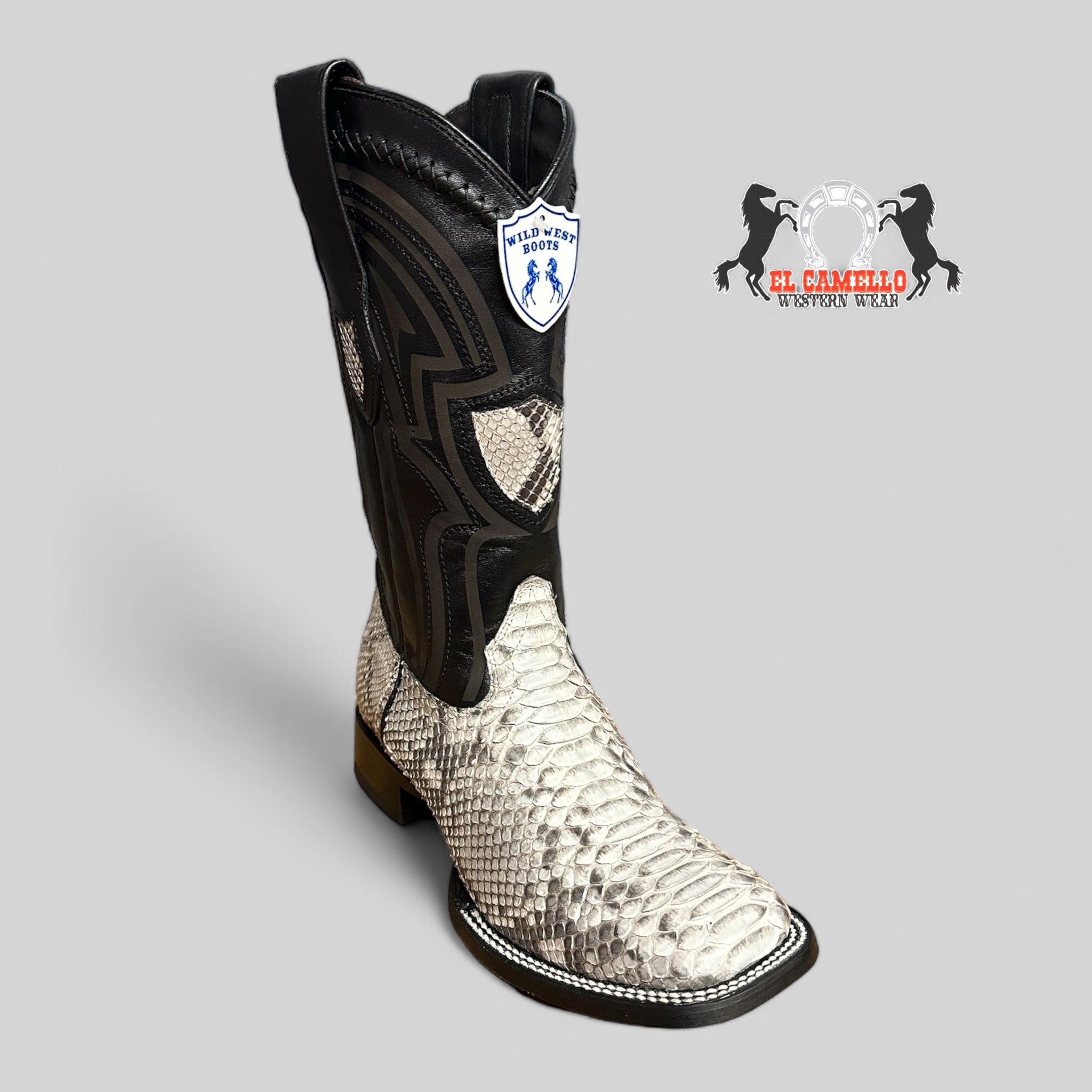 MN WILD WEST NATURAL PYTHON WIDE SQ. TOE