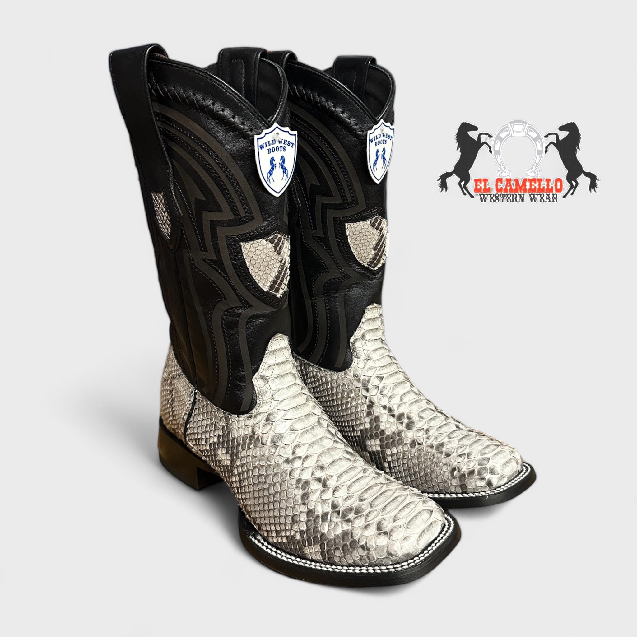 MN WILD WEST NATURAL PYTHON WIDE SQ. TOE