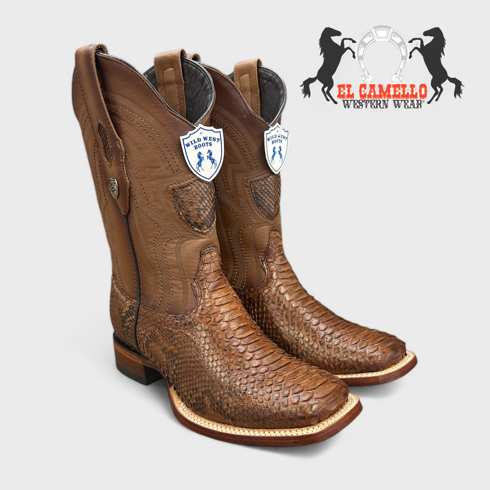 MN WILD WEST PORTO BROWN PYTHON RANCHER TOE