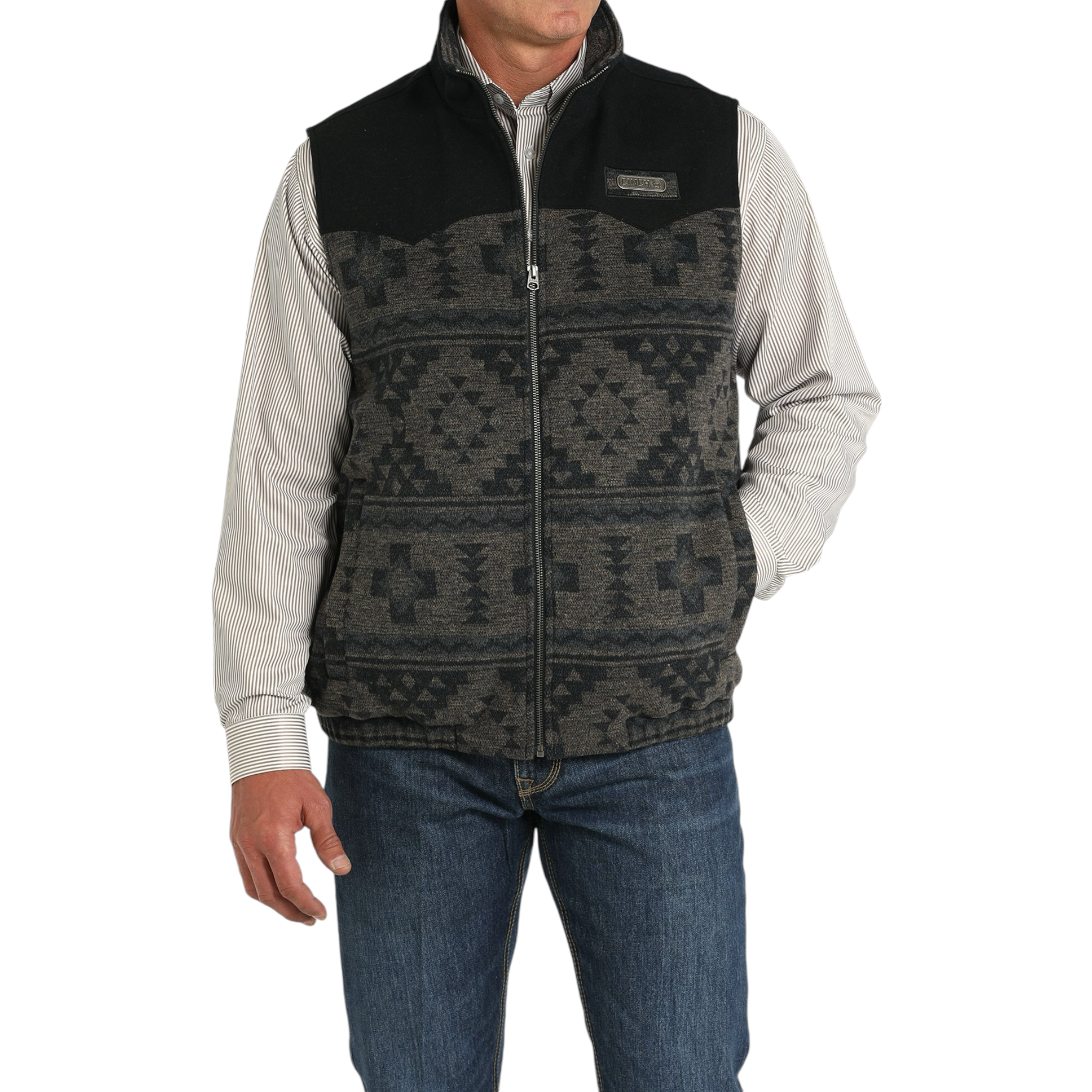 MEN'S CONCEALED CARRY AZTEC VEST-NAVY